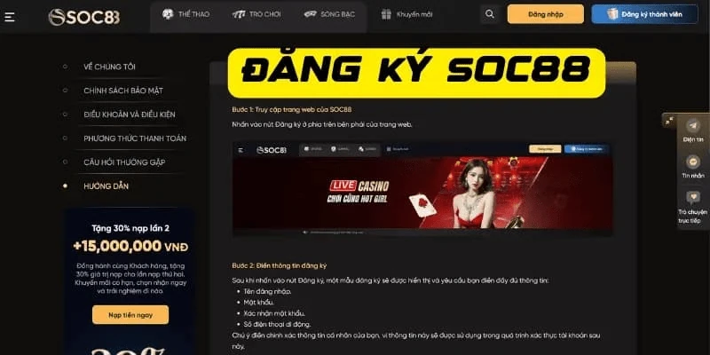 Tại sao nên đăng ký Soc88 trước khi tham gia