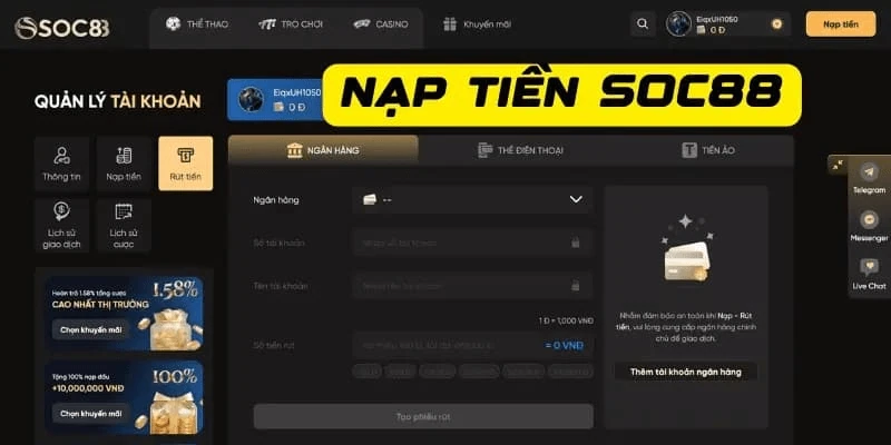 Tại sao nên nạp tiền Soc88 trước khi chơi