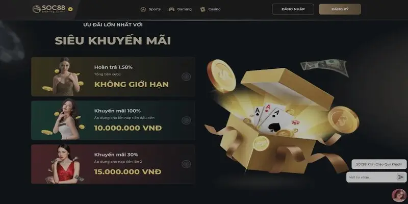 Tổng quan về khuyến mãi Soc88
