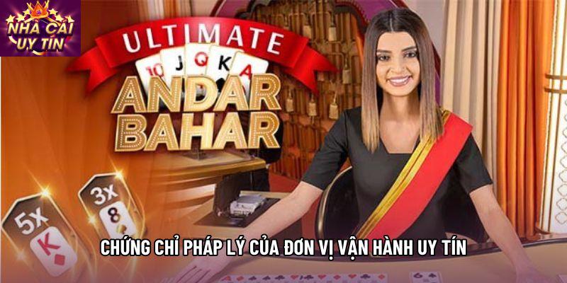 Chứng chỉ pháp lý của đơn vị vận hành uy tín